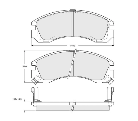Brake Pad Set, disc brake (MT451)