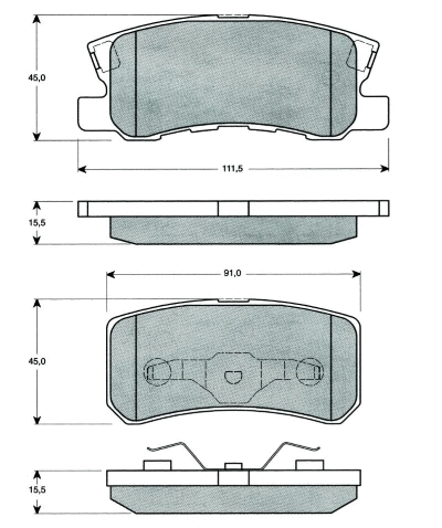 Brake Pad Set, disc brake (MT520)
