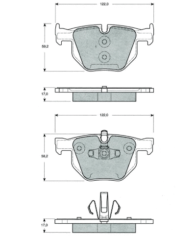 Brake Pad Set, disc brake (MT590)