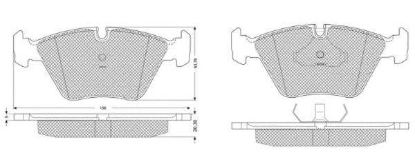 Brake Pad Set, disc brake (MT663)