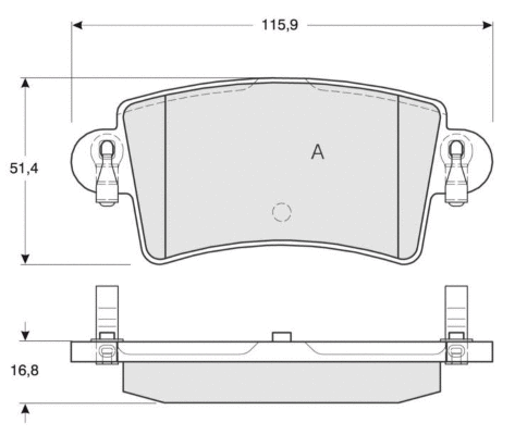Brake Pad Set, disc brake (MT515)