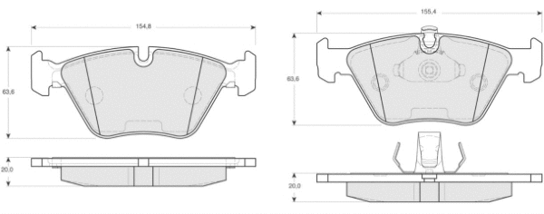 Brake Pad Set, disc brake (MT495)