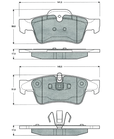 Brake Pad Set, disc brake (MT474)