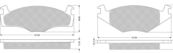 Brake Pad Set, disc brake (MT667)