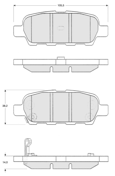 Brake Pad Set, disc brake (MT503)