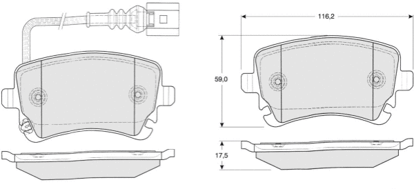 Brake Pad Set, disc brake (MT577)