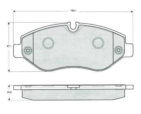 Brake Pad Set, disc brake (MT449)