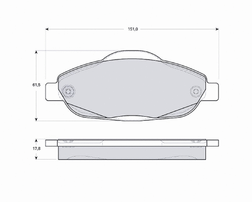 Brake Pad Set, disc brake (MT498)