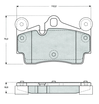 Brake Pad Set, disc brake (MT470)