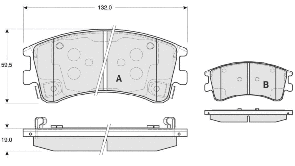 Brake Pad Set, disc brake (MT656)