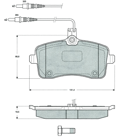 Brake Pad Set, disc brake (MT507)