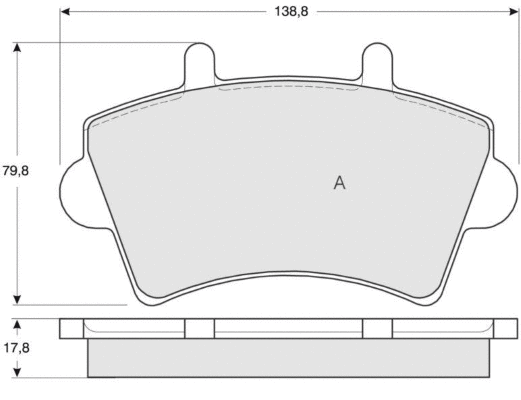 Brake Pad Set, disc brake (MT535)