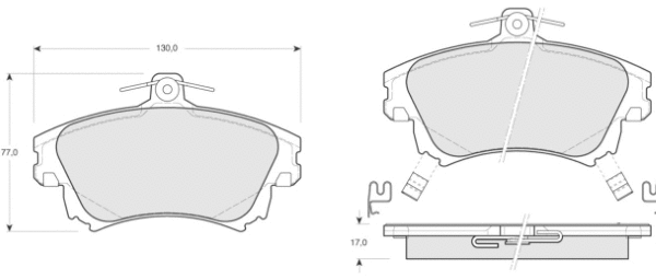Brake Pad Set, disc brake (MT514)