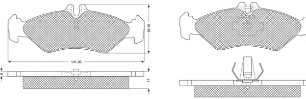 Brake Pad Set, disc brake (MT572)