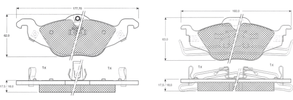 Brake Pad Set, disc brake (MT551)
