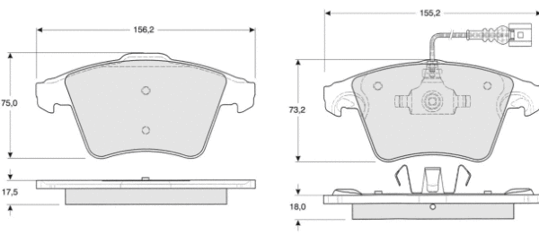 Brake Pad Set, disc brake (MT679)