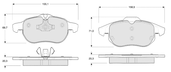 Brake Pad Set, disc brake (MT452)
