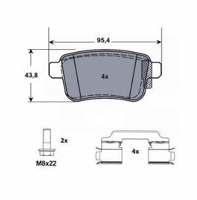 Brake Pad Set, disc brake (MT650)