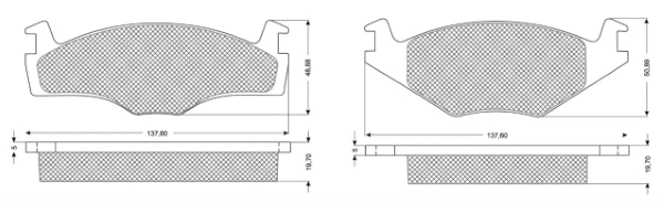 Brake Pad Set, disc brake (MT571)