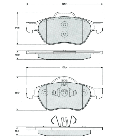 Brake Pad Set, disc brake (MT511)