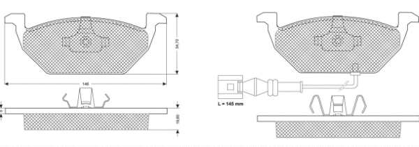 Brake Pad Set, disc brake (MT446)