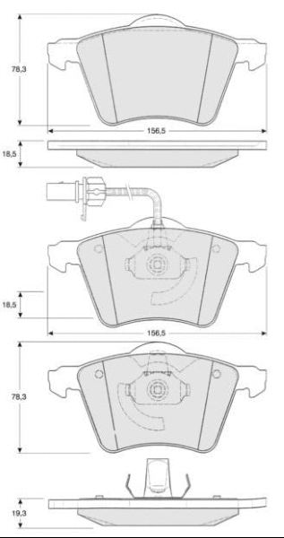 Brake Pad Set, disc brake (MT465)
