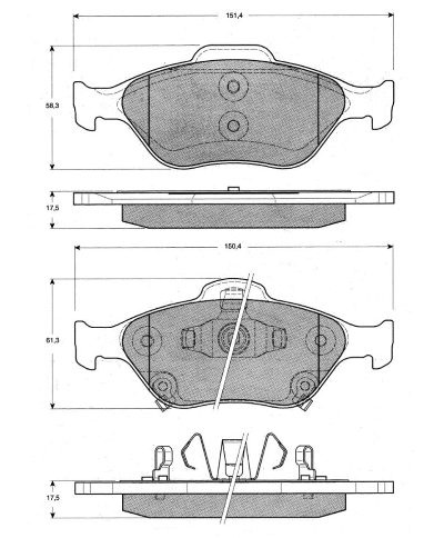 Brake Pad Set, disc brake (MT517)
