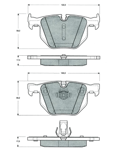 Brake Pad Set, disc brake (MT542)