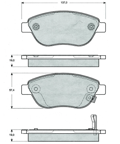 Brake Pad Set, disc brake (MT589)