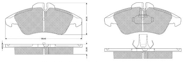 Brake Pad Set, disc brake (MT509)