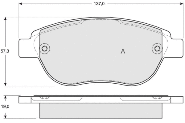 Brake Pad Set, disc brake (MT522)