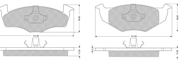Brake Pad Set, disc brake (MT538)