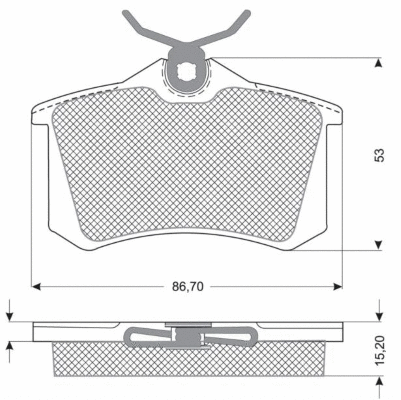 Brake Pad Set, disc brake (MT617)