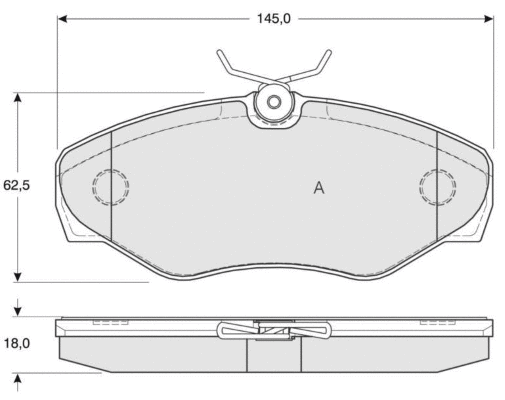 Brake Pad Set, disc brake (MT552)