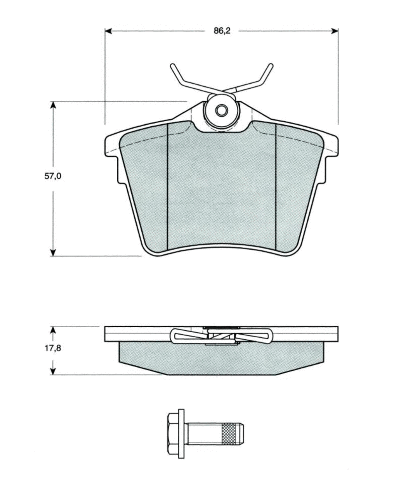 Brake Pad Set, disc brake (MT556)