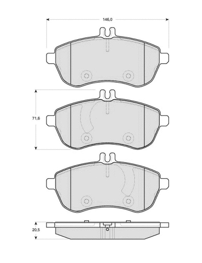 Brake Pad Set, disc brake (MT459)
