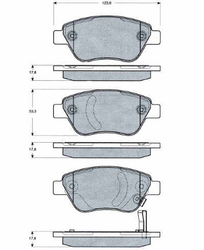 Brake Pad Set, disc brake (MT521)