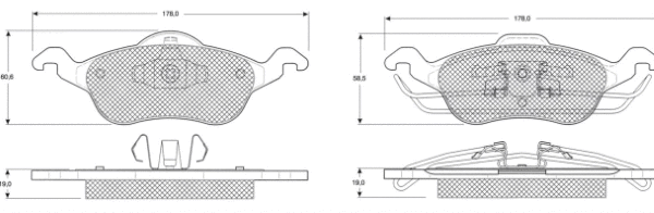 Brake Pad Set, disc brake (MT549)