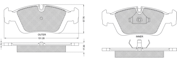 Brake Pad Set, disc brake (MT445)