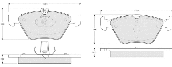 Brake Pad Set, disc brake (MT592)