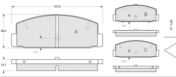 Brake Pad Set, disc brake (MT575)
