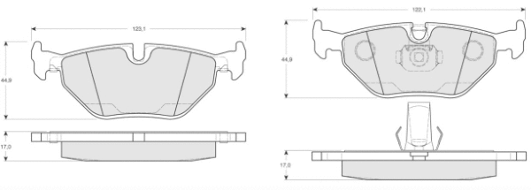 Brake Pad Set, disc brake (MT566)