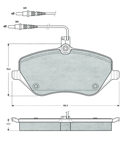 Brake Pad Set, disc brake (MT602)