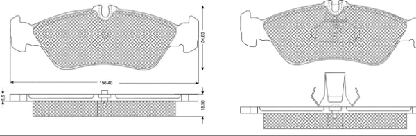 Brake Pad Set, disc brake (MT492)