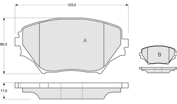 Brake Pad Set, disc brake (MT615)