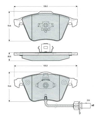 Brake Pad Set, disc brake (MT469)