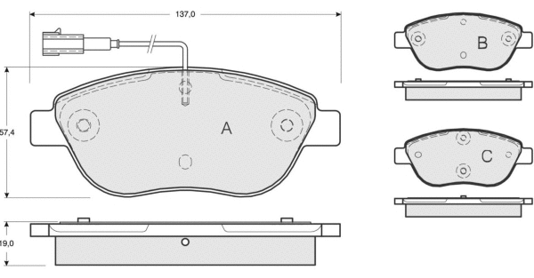 Brake Pad Set, disc brake (MT604)