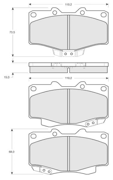 Brake Pad Set, disc brake (MT607)