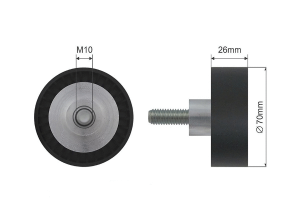 Deflection/Guide Pulley, V-ribbed belt (12164274)