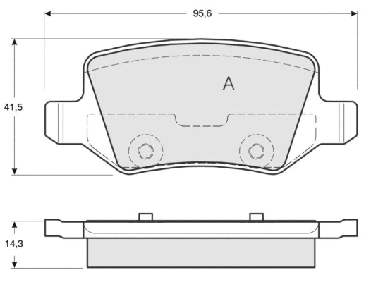 Brake Pad Set, disc brake (MT583)